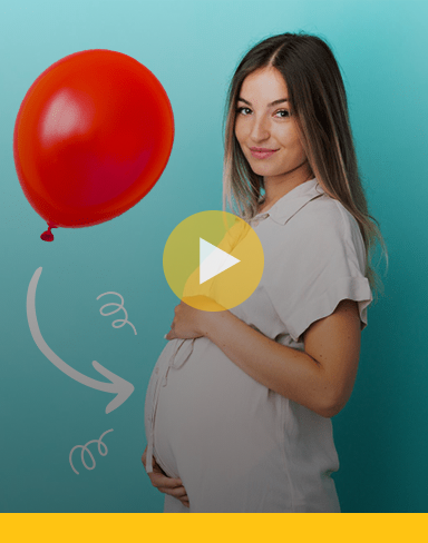 Pregnant with a balloon